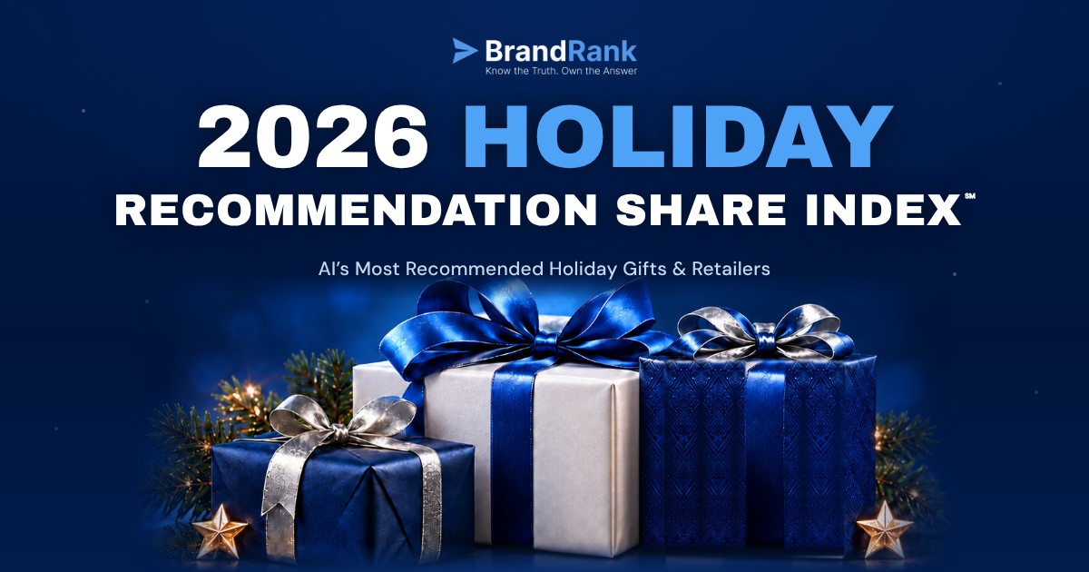 BrandRank 2026 Holiday AI Recommendation Share Index℠
